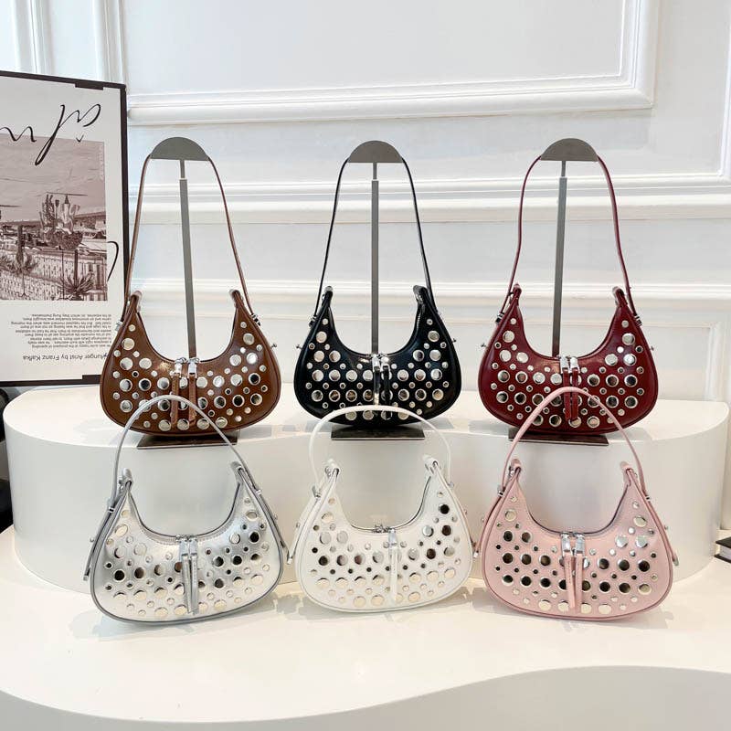 Rivet fashionable casual single-shoulder bag