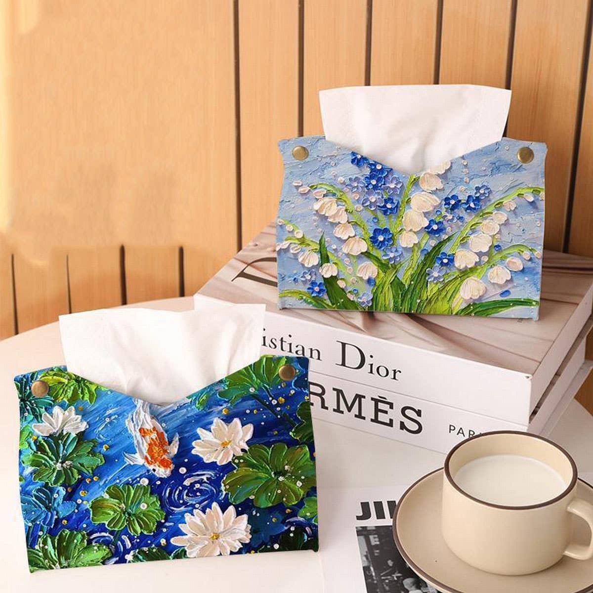 NEW CHINESE STYLE HIGH-GRADE KOI TISSUE BOX