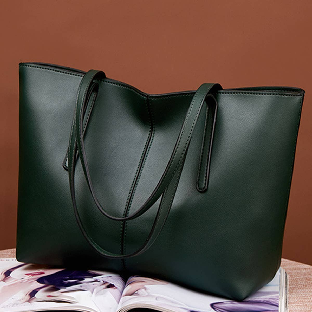 CWAB4843_SIMPLE CASUAL LARGE CAPACITY SHOULDER TOTE BAG