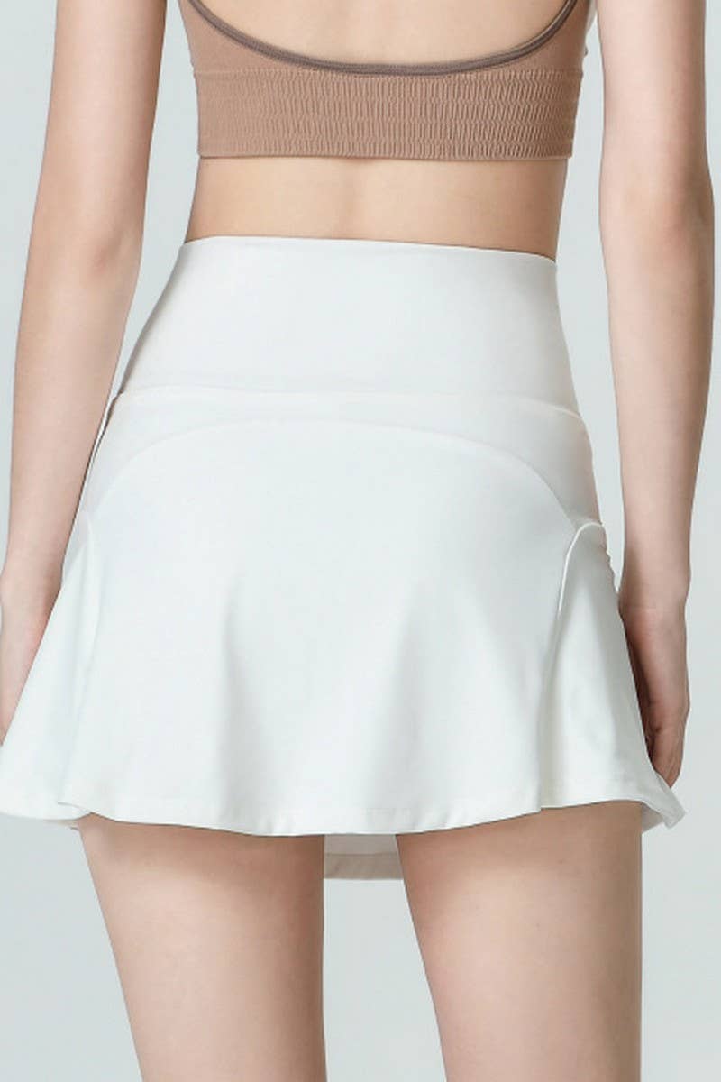 CWBSS0172_HIGH WAISTED ANTI SLIP YOGA SHORT SKIRT
