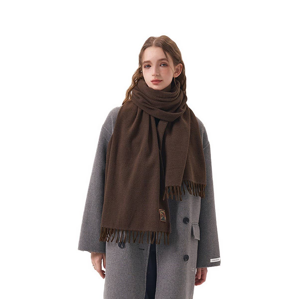 Winter Solid Acrylic Blend Scarf ? Neckwarmer