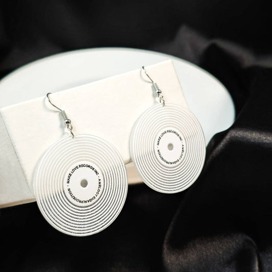 CREATIVE SIMPLE LETTER GEOMETRIC ROUND EARRINGS