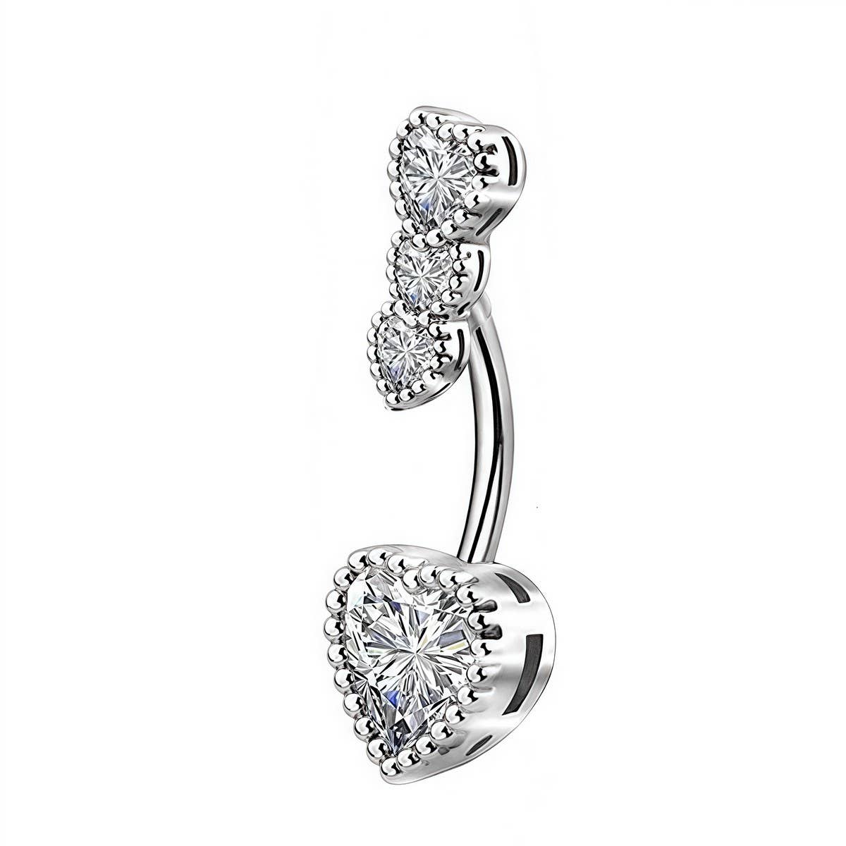 Punk Heart Navel Ring Fashion Body Piercing_CWMM9371