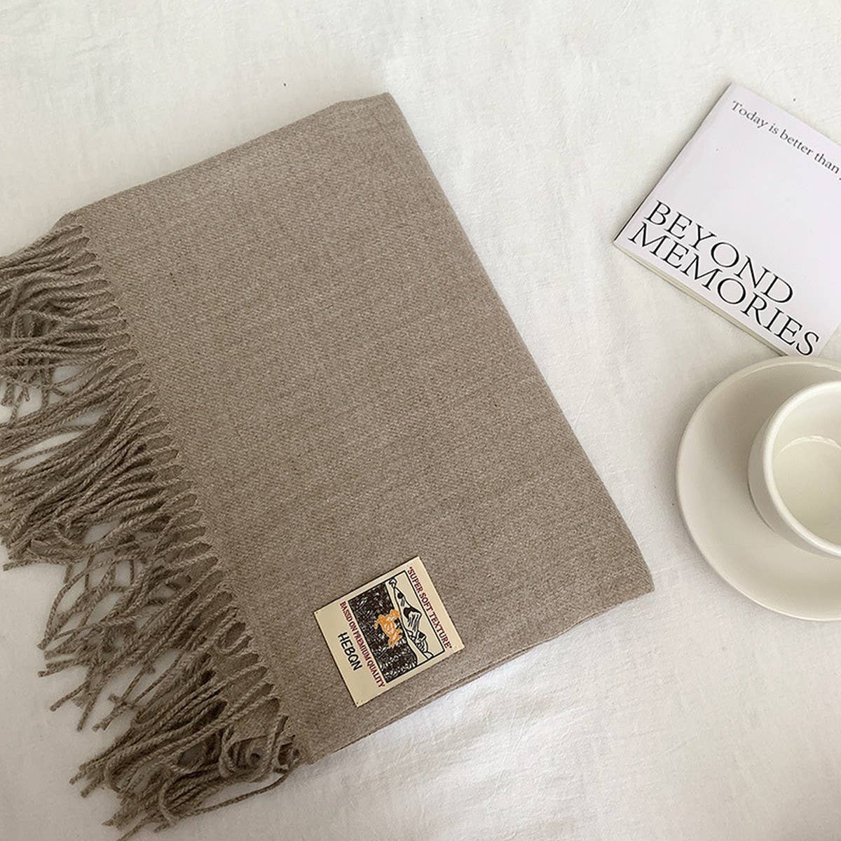 Solid Color Faux Cashmere Scarf -Winter Wrap_CWASC2303