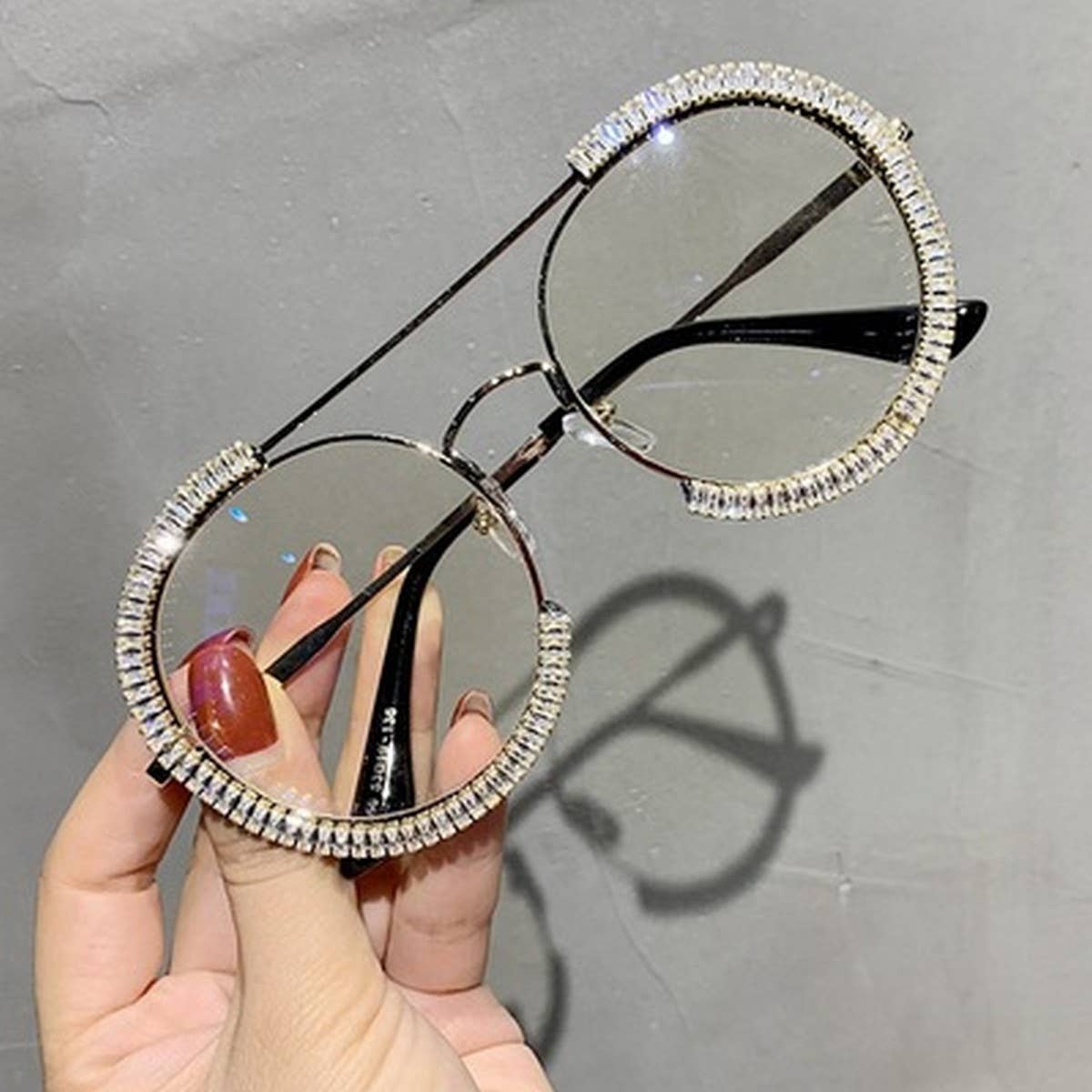 FASHION LUXURY WOMEN'S RETRO ROUND SUNGLASSES_CWASG0786