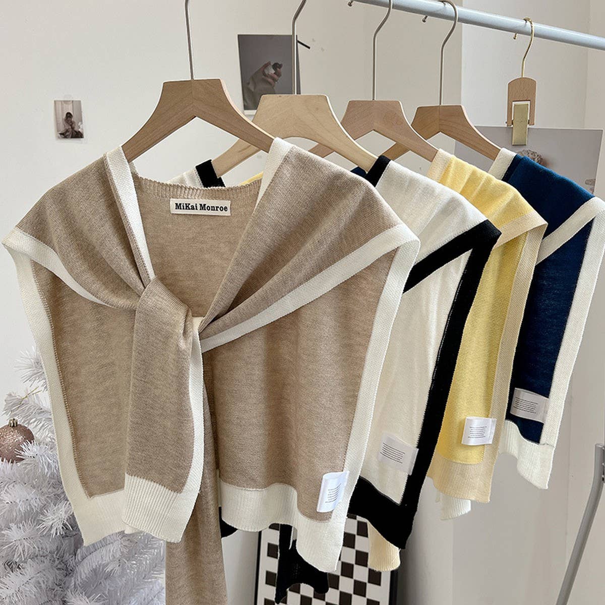 CWASC03119_KNIT CROSS SHAWL CAPE SCARF FOR WOMEN