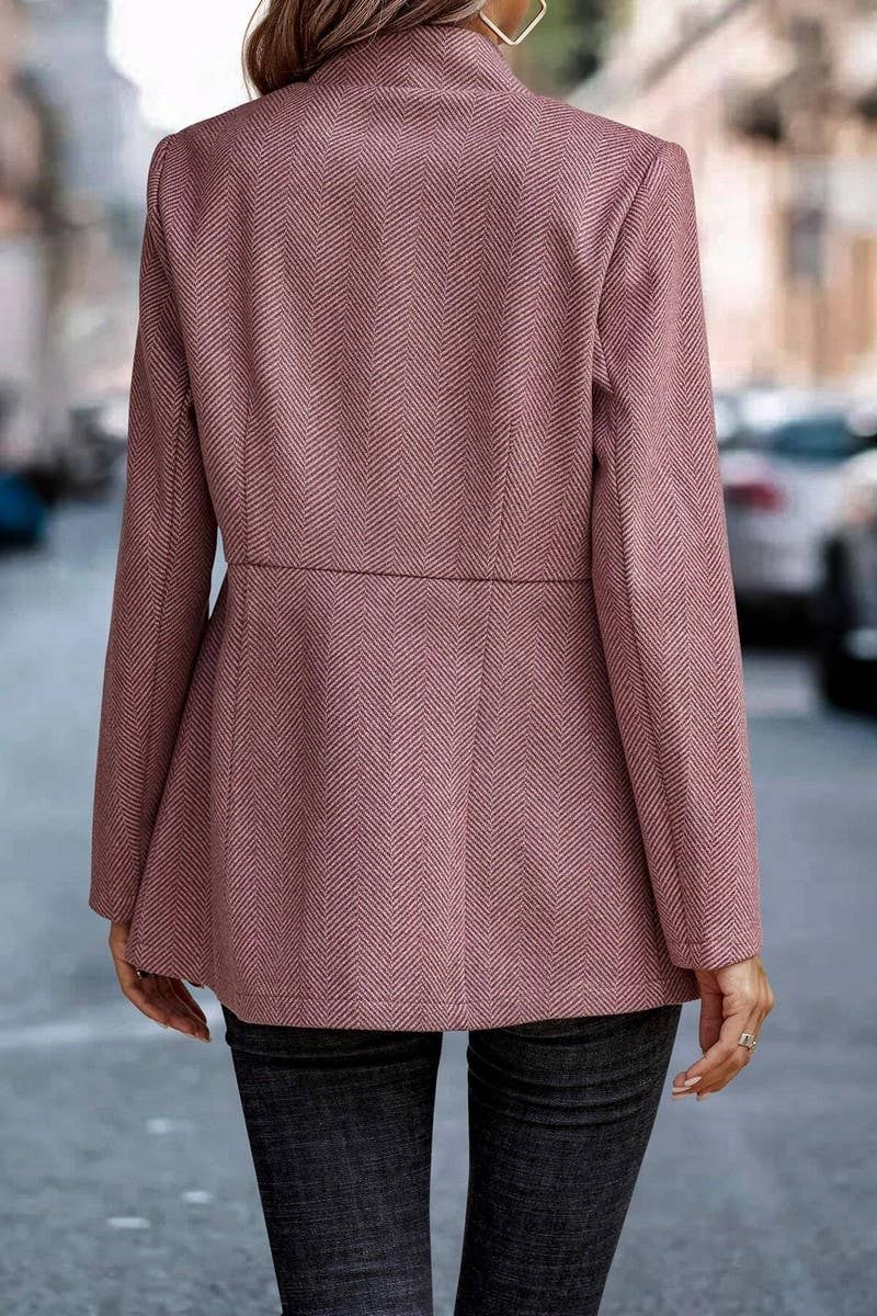 CWOJA0735_Open Front Long Sleeve Jacket