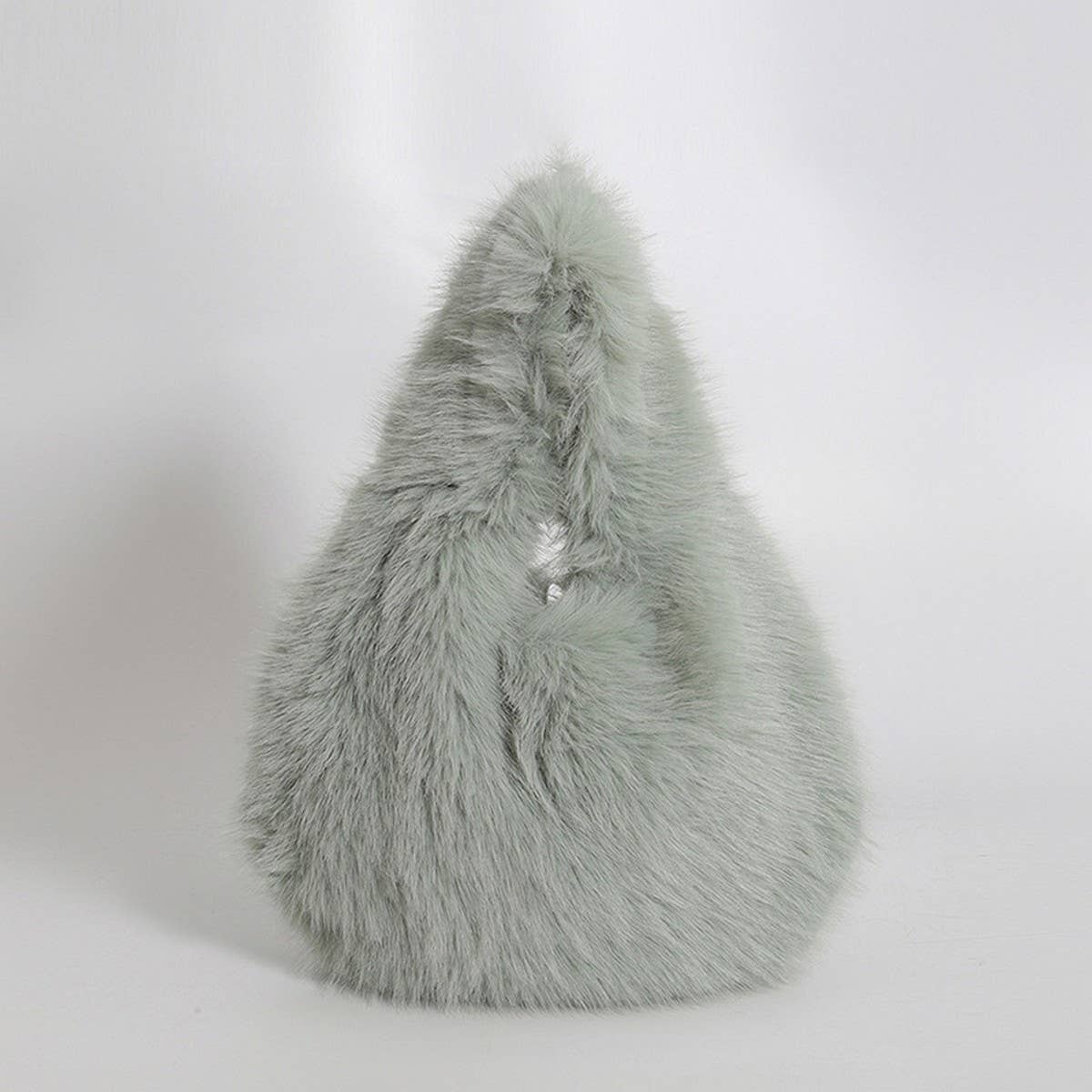 Faux Fox Fur Plush Handbag Women Large Tote_CUAB00564