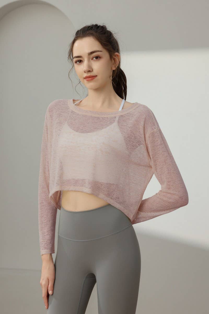 CWTBLL1588_SUN PROTECTION LONG SLEEVE SPORTS YOGA CLOTHES