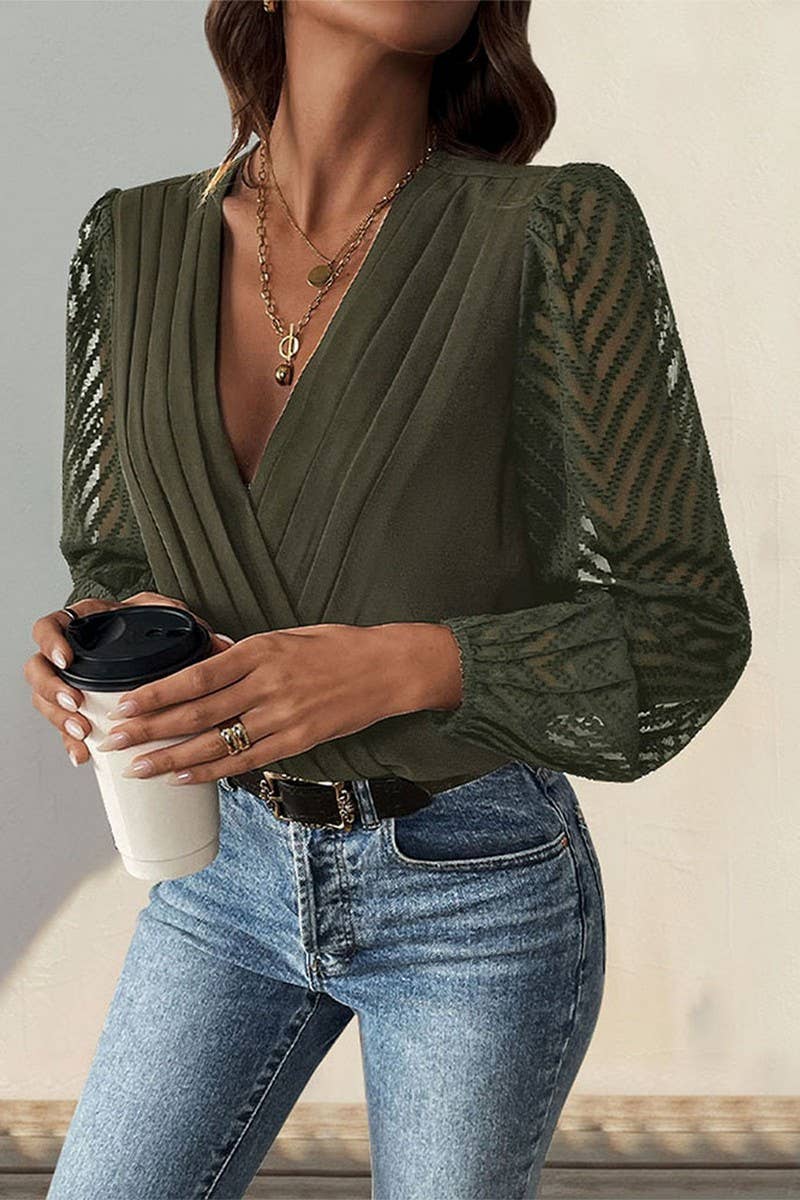 CWSBSL0119_SOLID COLOR LONG SLEEVE RETRO BODYSUIT