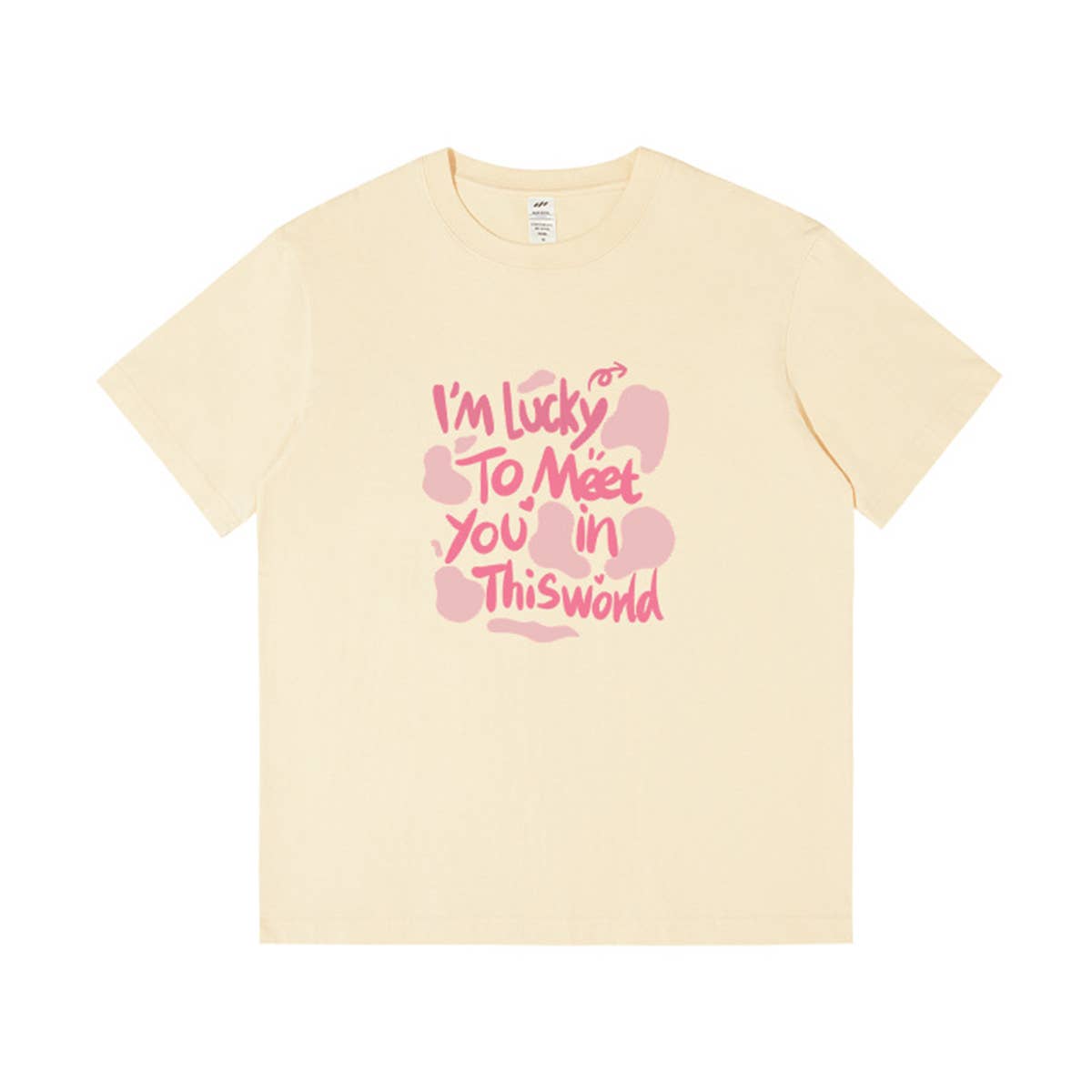 CWTTS0925_ROUND NECK LOOSE MONOGRAM PRINT SHORT SLEEVE