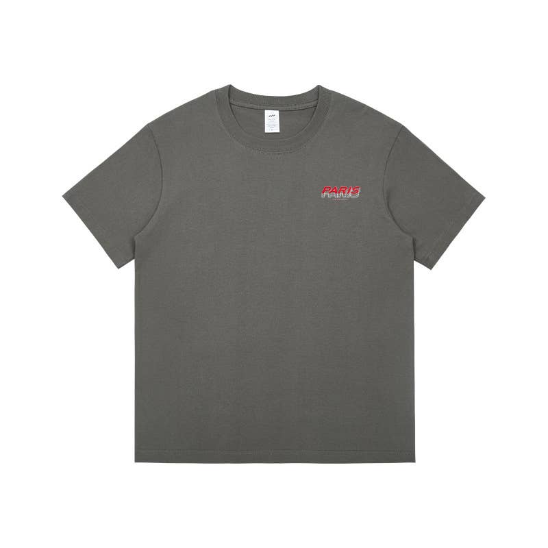 CWTTS0928_ENGLISH LETTER PRINTED ROUND NECK SHORT SLEEVE T