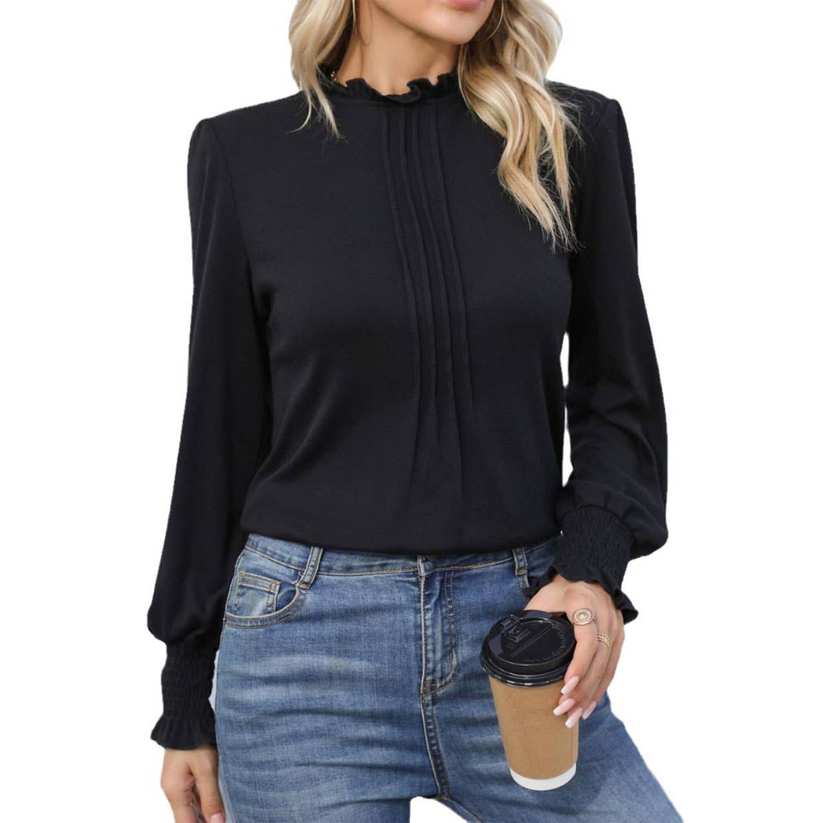 Casual shirt stand collar business T-shirt