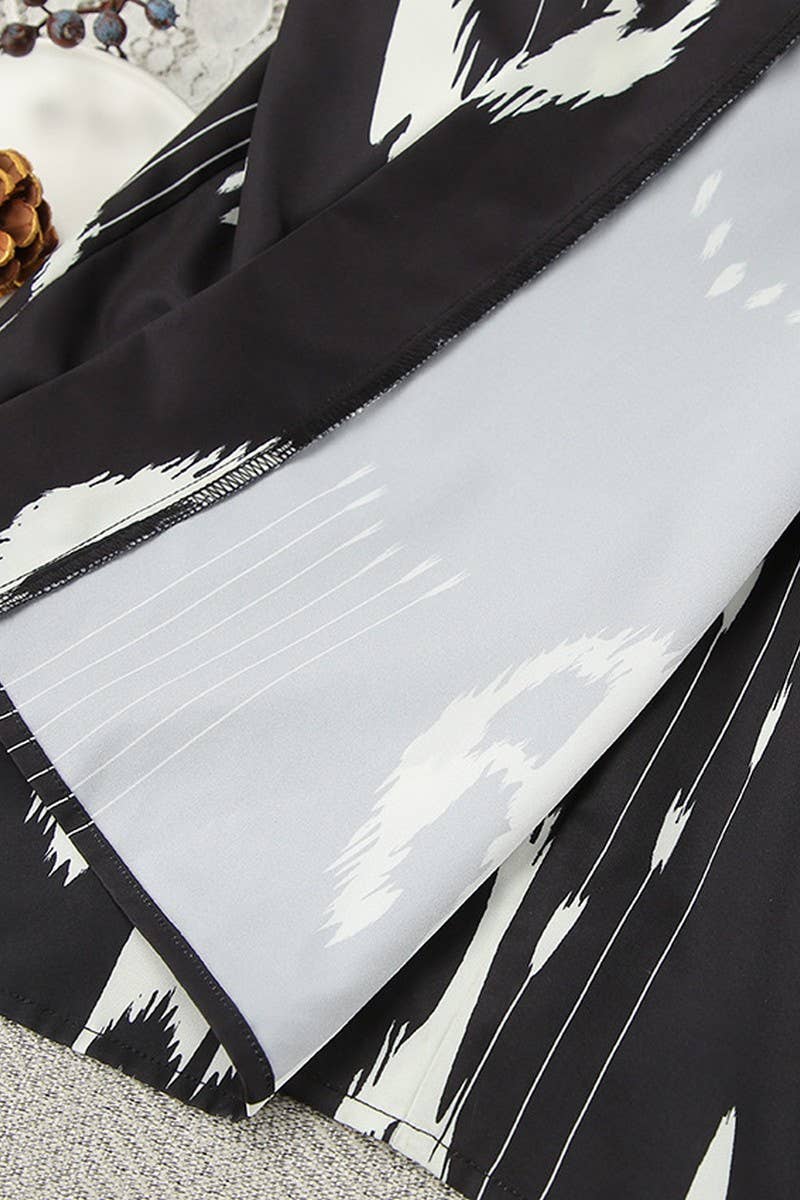 CWSPJ0303_PRINTED CARDIGAN LOOSE LONG-SLEEVED ROBE