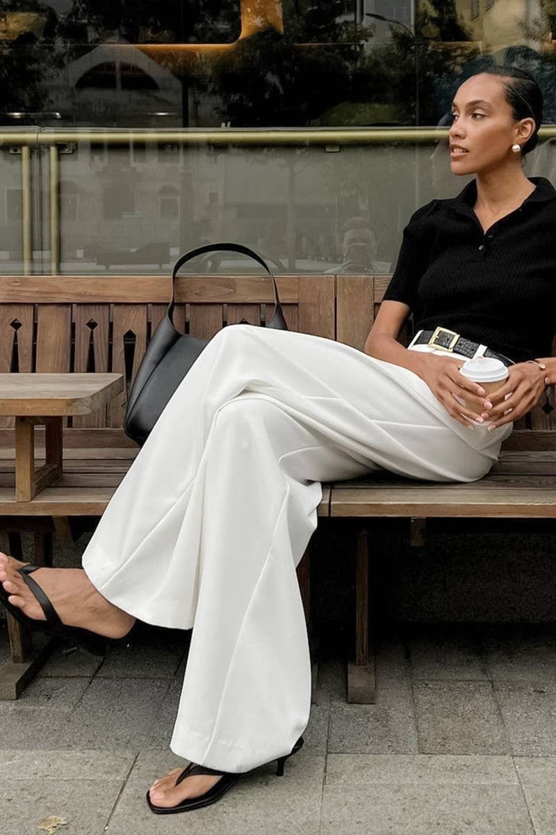 CWBLP1936_HIGH-WAISTED WIDE-LEGGED CASUAL TROUSERS