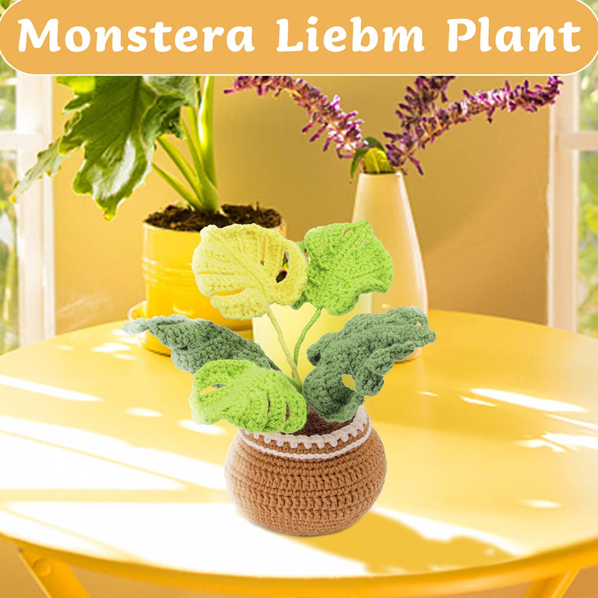 HANDMADE DIY MONSTERA DOLL CROCHET MATERIAL PACK