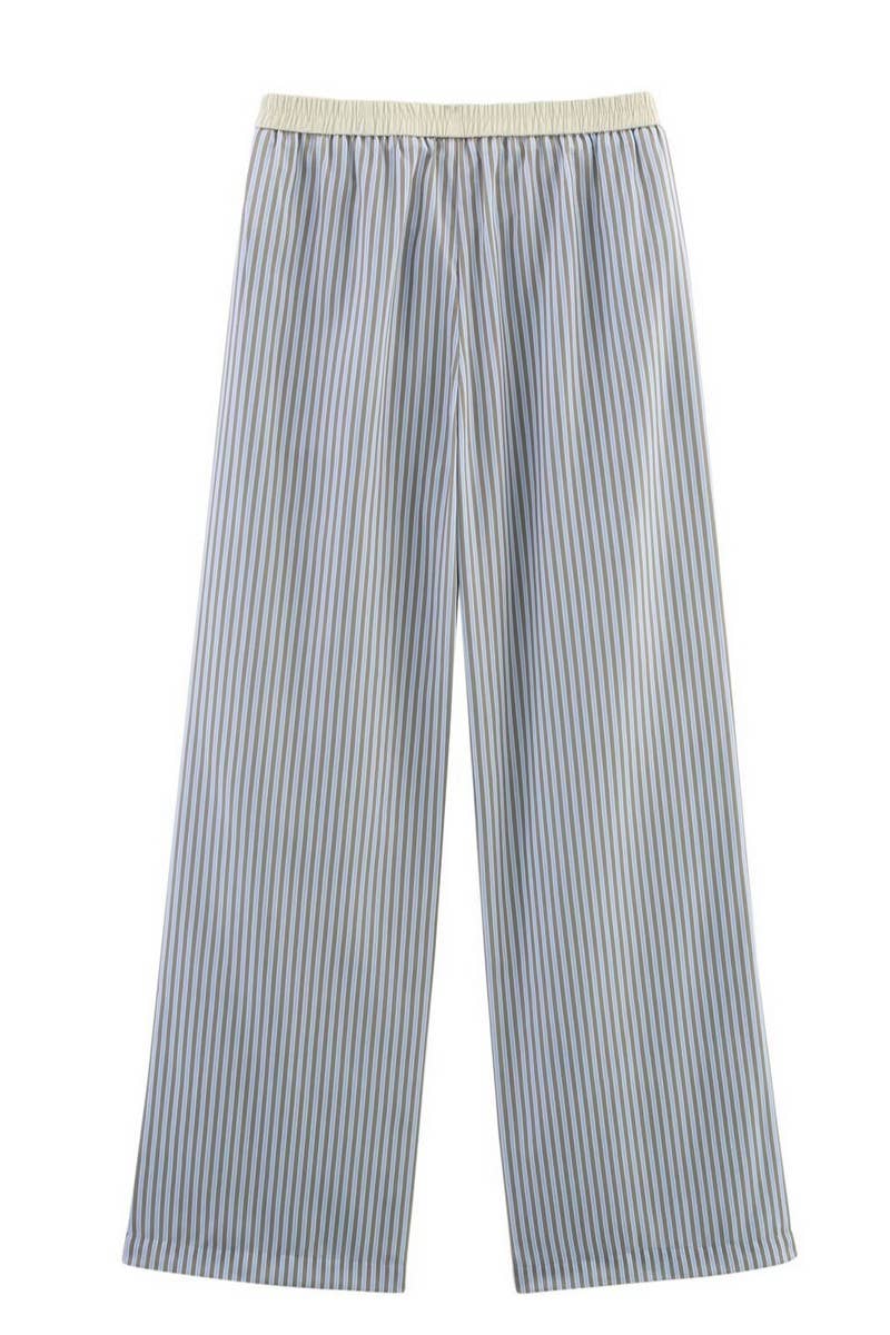 CWSBSSL0149_FASHION STRIPED VEST TOP + PANTS SET