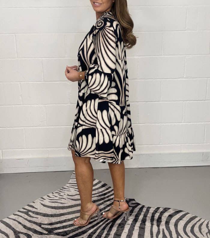 CWDSD10626_WOMEN'S PRINTED CASUAL COMFORT DRESS