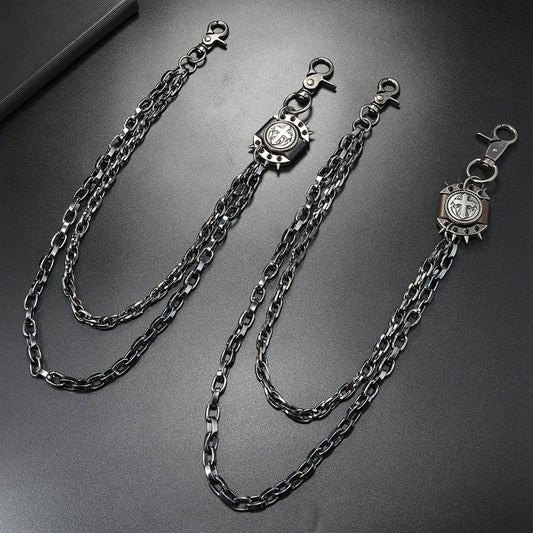 VINTAGE COOL METAL CROSS JEANS CHAIN