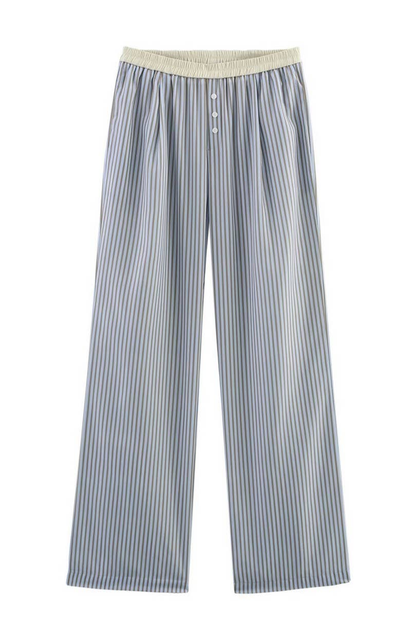 CWSBSSL0149_FASHION STRIPED VEST TOP + PANTS SET