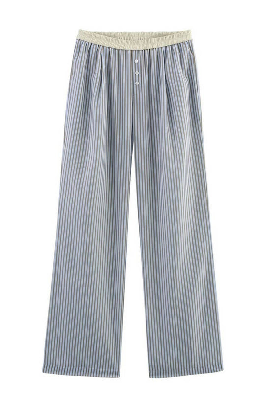 CWSBSSL0149_FASHION STRIPED VEST TOP + PANTS SET