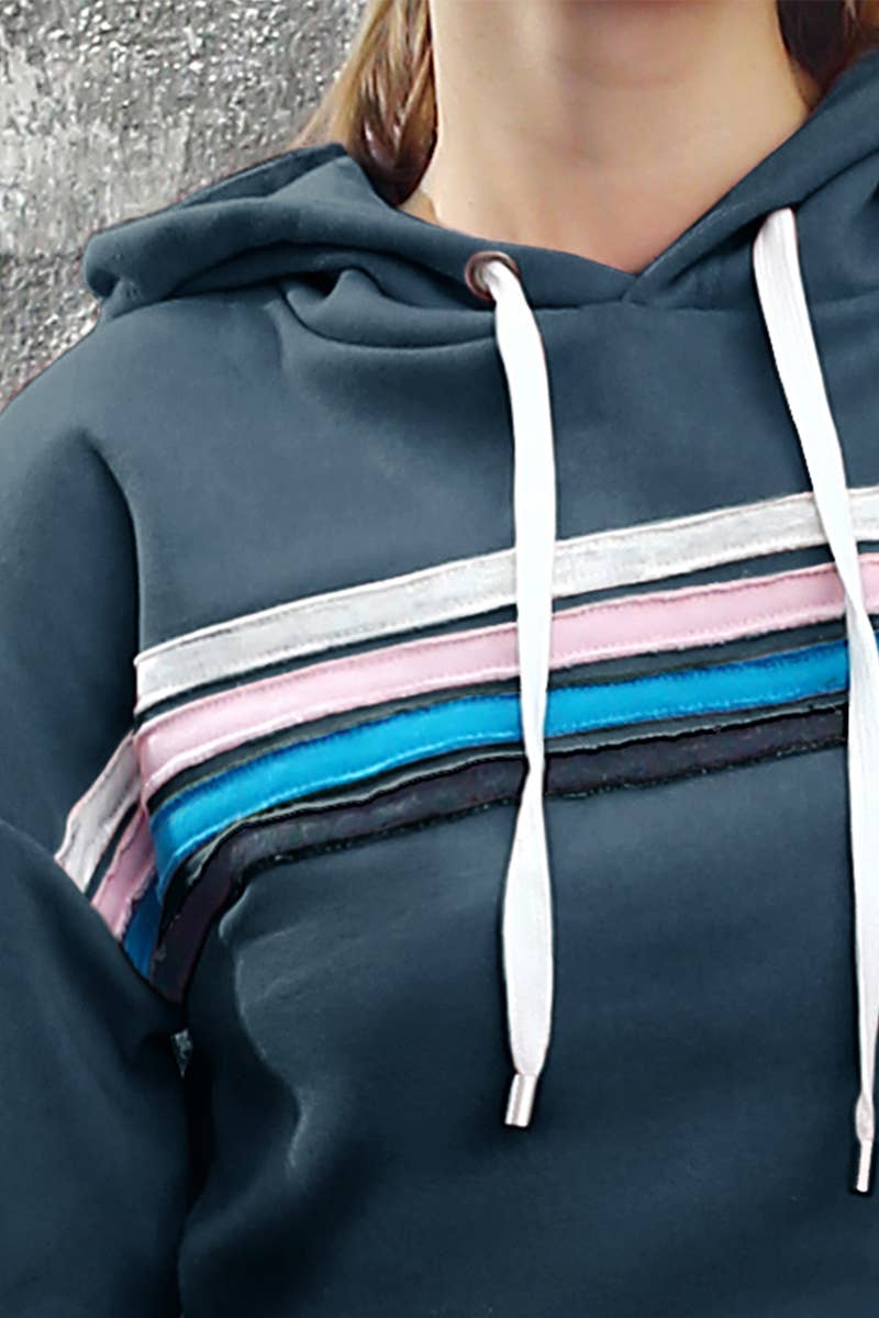 CWOHOL426_Lightweight Pullover Hoodie Cropped Sweatshirt