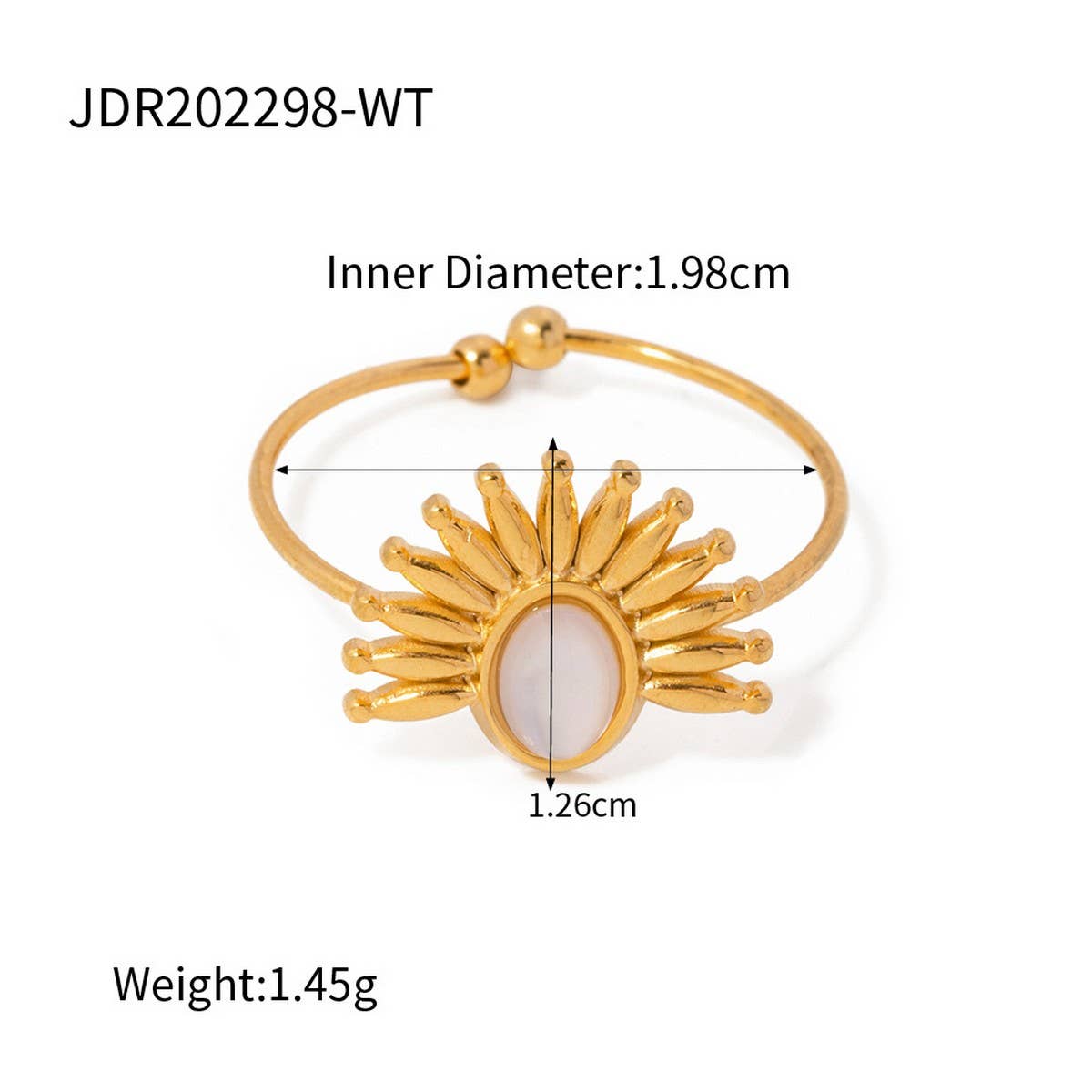 NATURAL STONE RINGS HIGH-END NON-FADING DESIGN