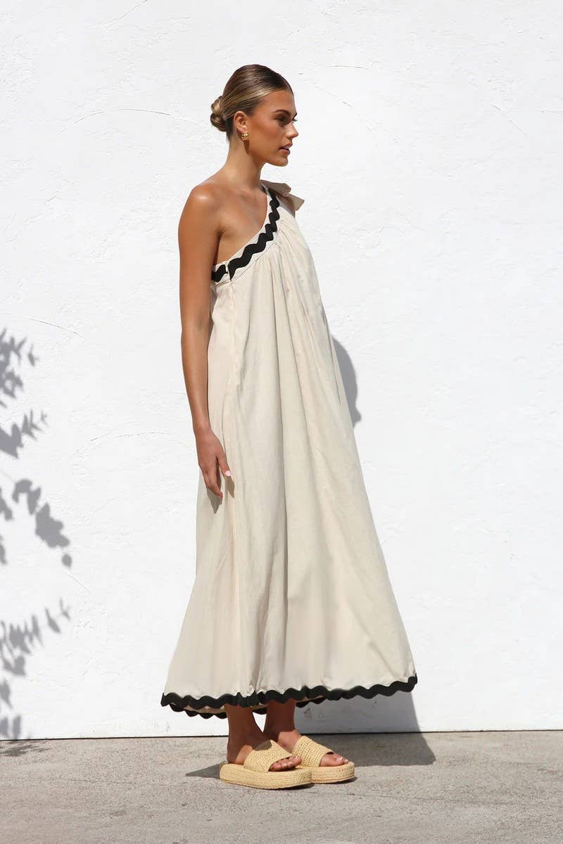 SPRING AND SUMMER OFF-SHOULDER LACE DRESSCWDMD5857