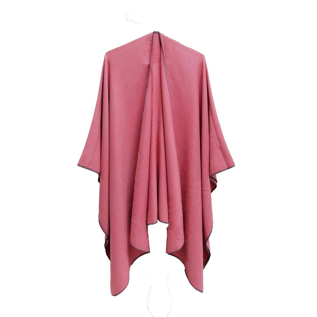 FASHION SOLID COLOR WARM SPLIT SHAWL CLOAK_CWASC0285