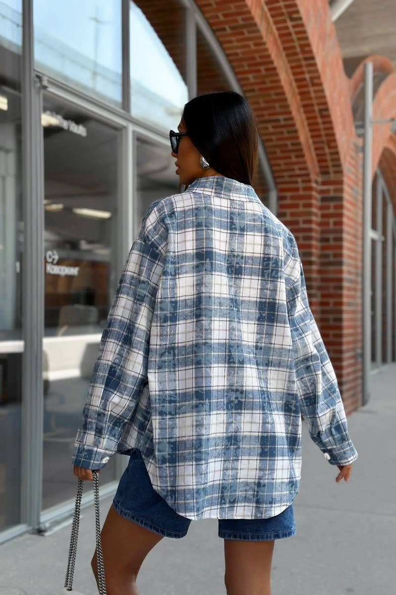 CWTBLL00610_CLASSIC CASUAL PLAID LONG-SLEEVED COMMUTER SHIRT