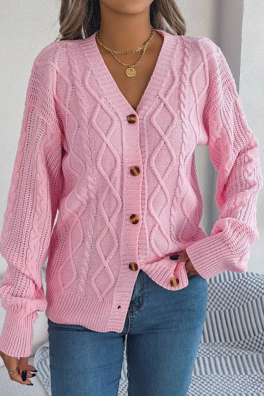 CWOCAL0947_AUTUMN KNIT LONG-SLEEVED CARDIGAN SWEATER