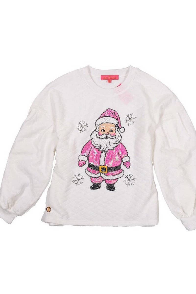 CWTBLL01227_CHRISTMAS SEQUINED CREW NECK LONG SLEEVE TOP