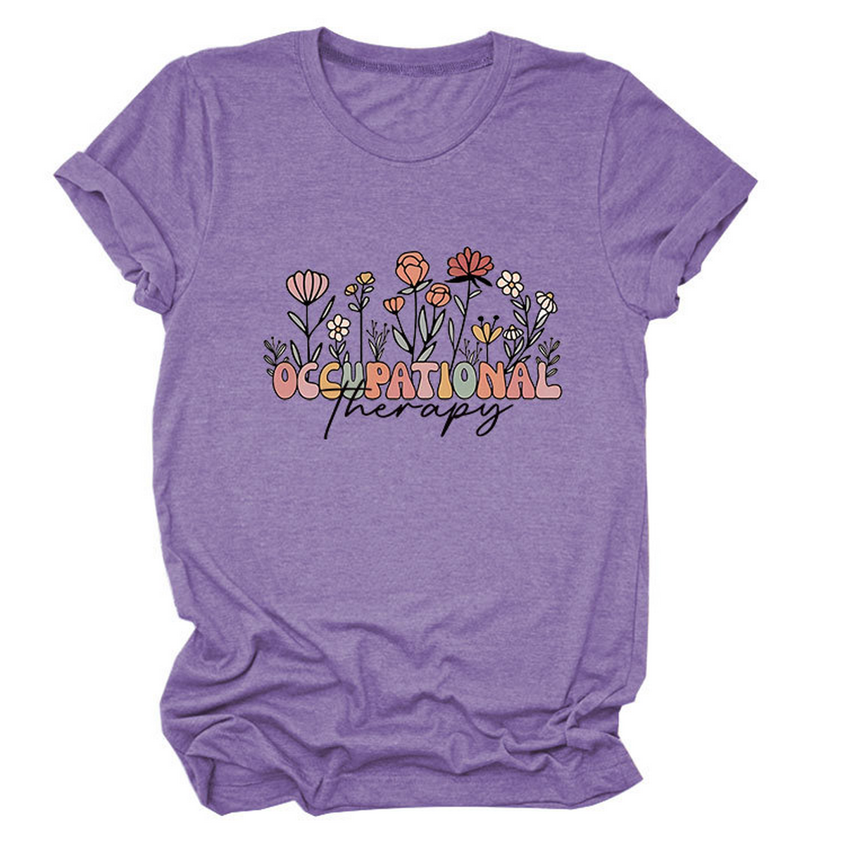 Casual Crew Neck Tee ??Occupational Therapy Theme_CWTTS1531