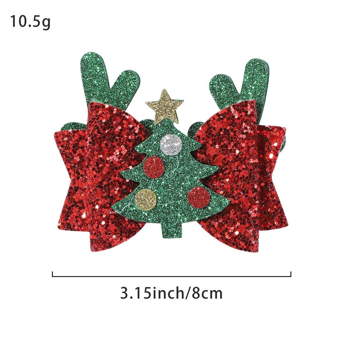 Christmas Antler Bow Clip for Kids Party