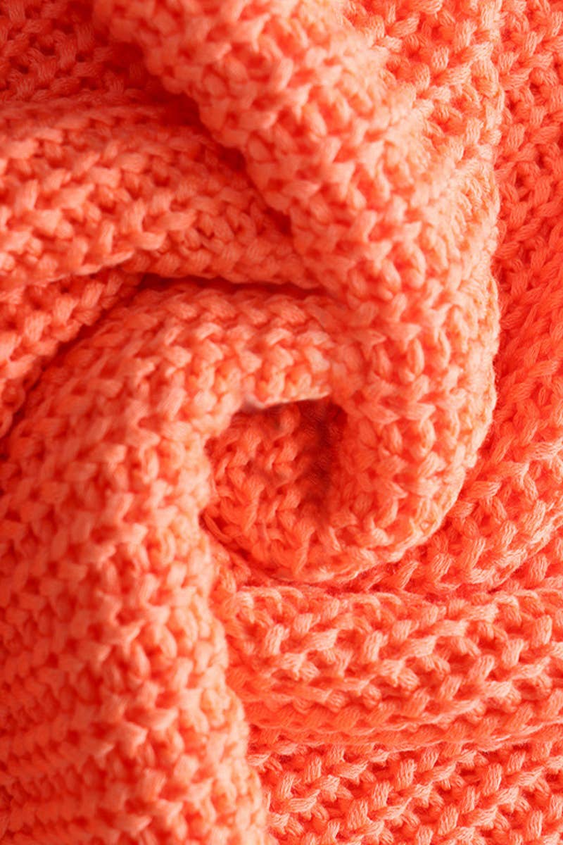 CWTTL1077 Oversized Long Sleeve V-Neck Pullover Sweater