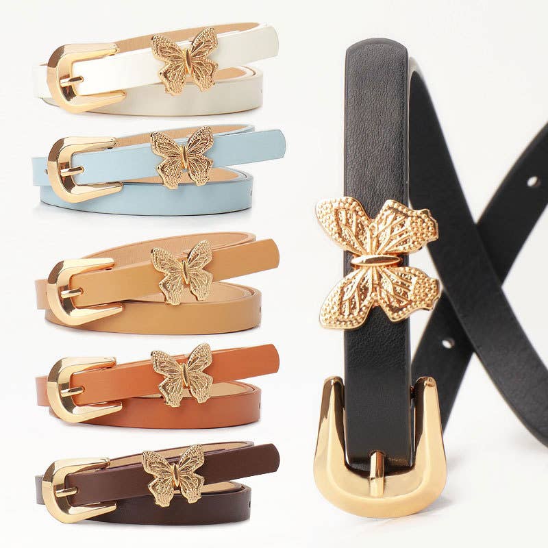 Butterfly-decorated versatile dress belt