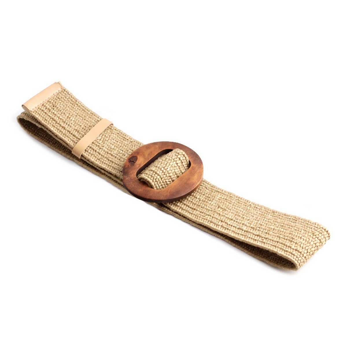 CWABE0378_ROUND BUCKLE FASHION STRETCH BELT