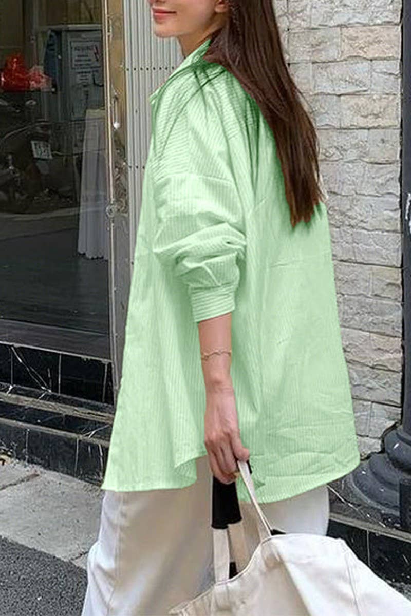 CWTSTL01002_RESORT CHIC STRIPED LONG SLEEVE SHIRT