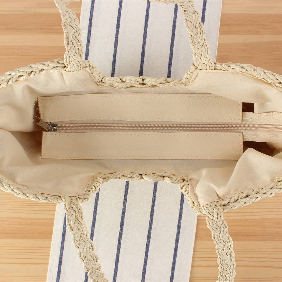 LARGE-CAPACITY BEACH PAPER ROPE HOLLOW WOVEN BAG_CWAB2031