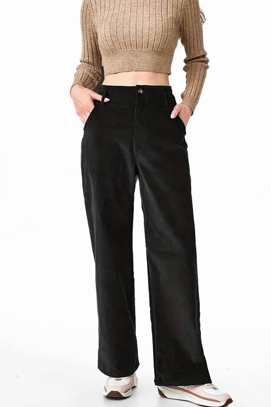 CWBLP01039_SOLID HIGH WAIST STRAIGHT LEG PANTS