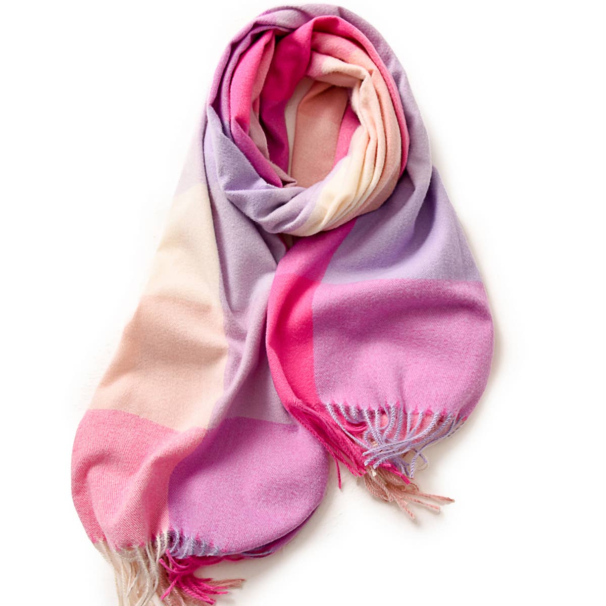 Elegant Plaid Shawl - Winter Scarf for Women