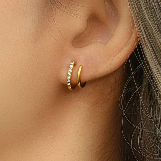 GEOMETRIC SIMPLE TEMPERAMENT EARRINGS