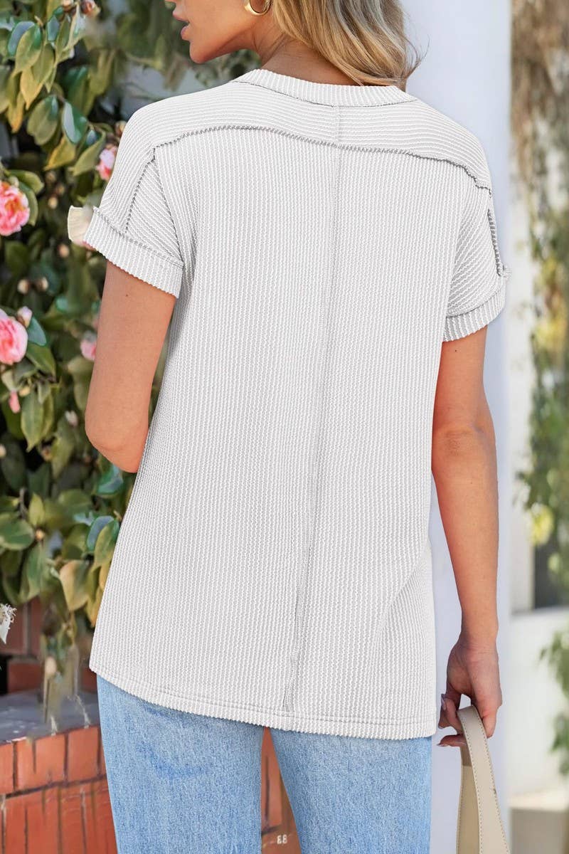 CWTBLS1816_SUMMER ROUND NECK SHORT SLEEVE LOOSE T-SHIRT