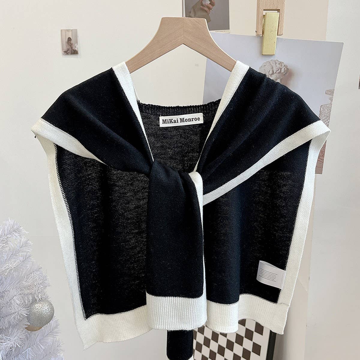 CWASC03119_KNIT CROSS SHAWL CAPE SCARF FOR WOMEN