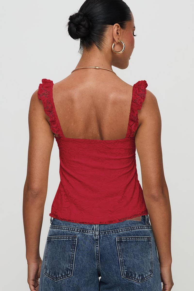 CWTTSL0469_FASHION SEXY HOT GIRL LACE SPLICING CAMISOLE