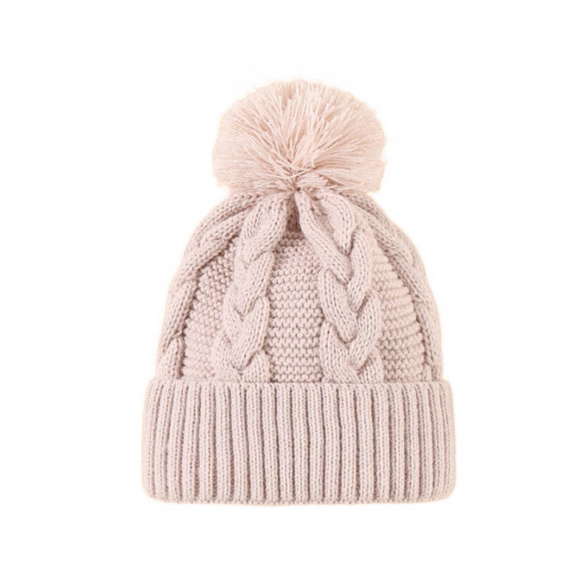 2024 NEW CHILDREN'S SINGLE BALL TWIST KNITTED HAT_CWAH1741