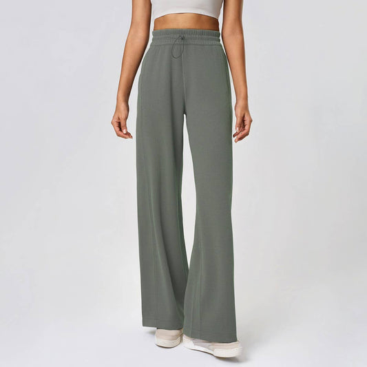 Loose Drawstring Yoga Pants High Waist Wide Leg