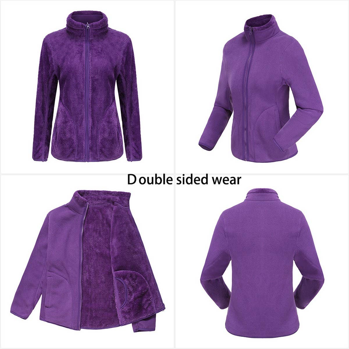 Fleece thickened double fleece cardigan jacket