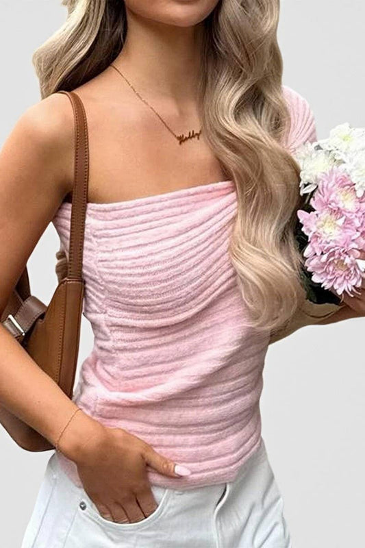 CWOSWS00159_ONE-SHOULDER SOLID COLOR KNITTED SWEATER TOP