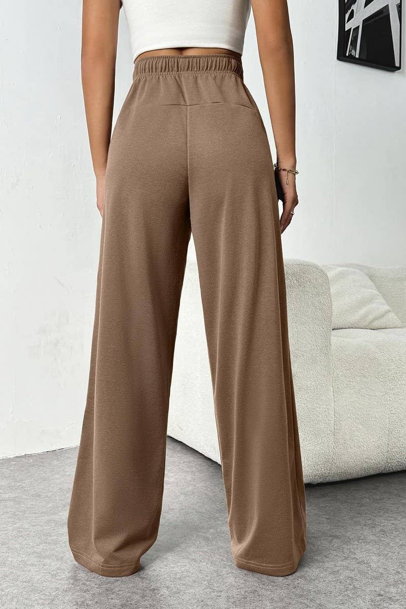 CWBLP01040_HIGH WAIST WIDE LEG DRAWSTRING SWEATPANTS